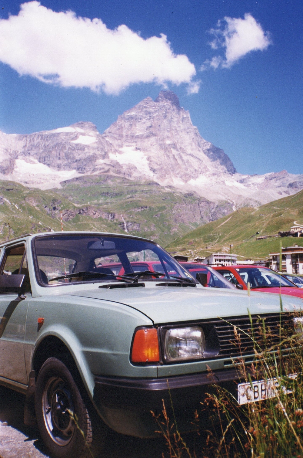 2./ Škoda 105 L pod MATTERHORNEM v Cervinii (1998)